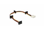 DeLock Napájací kábel Molex 4 pin (M) - 4 x SATA 15 pin (F) 40 cm (60142)