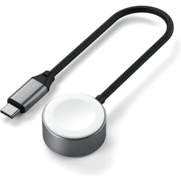 Satechi USB-C Magnetický rýchlonabíjací kábel pre Apple Watch šedá / 5W (ST-QCAWM)