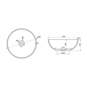 POLYSAN - BANERA ROUND umývadlo na dosku, liaty mramor, priemer 39cm, biela 14337