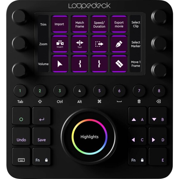 Loupedeck Loupedeck CT Konzola na streamovanie, úpravu fotografií/videí žiadna (ovládanie cez PC) podsvietenie, LCD tlačidlá, Funkcia klávesovej skratky, Plne; LDD-1903