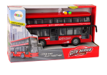 Mamido Poschodový autobus s efektmi a frikčným pohonom 1:16 červený