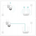 R2INVEST WIFI bezdrôtová otočná 2MPX full HD video monitorovacia kamera IR LED PIR