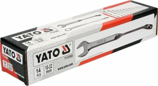 YATO YT-01865 Sada kľúčov očkoplochých 10-32 mm 14ks krútených (YT-01865)