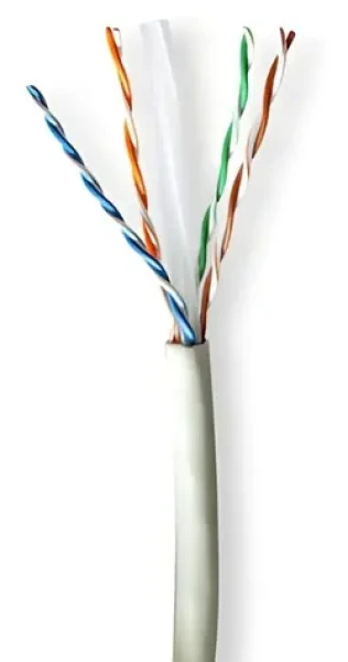Nedis CAT6a šedá / Sieťový kábel / U/UTP / SOLID / 305 m / LSZH (CCBG8535GY305S)