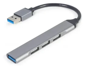 Gembird UHB-U3P1U2P3-02 / USB hub 4-portový USB 3.1 (Gen 1) / strieborná (UHB-U3P1U2P3-02)