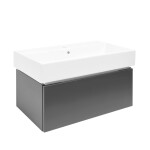 Kúpeľňová skrinka s umývadlom SAT Feel 80x30x46 cm antracit mat SATFEEL80ANTU2 SATFEEL80ANTU2