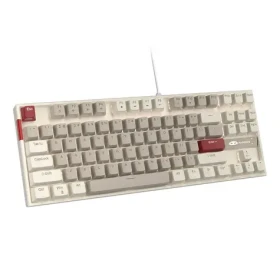 MageGee MK-STAR retro bielo-šedá / Mechanická klávesnica / US layout / kábel USB-A / RGB podsvietenie (MK-STAR Wg Brown)