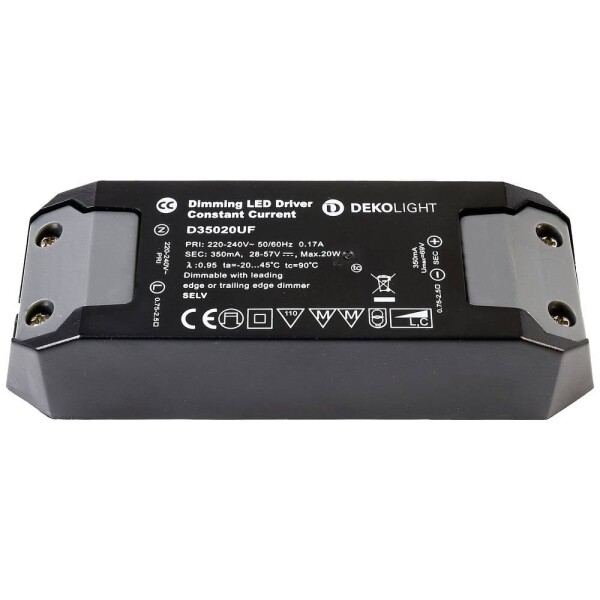 Deko Light Basic DIM CC napájací zdroj pre LED konštantný prúd 20 W 350 mA 28 - 57 V; 862204