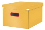 Leitz ClickStore Cosy M (A4) teplá žltá / Úložná krabica s vekom / kartón / 281 × 200 × 370 mm (53480019)