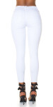 White Highwaist Jeans with cut-out White