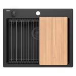 Quadron Quadron - Granitový drez KURT 110 WORKSTATION Black ZLE-09600