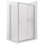 CERANO - Sprchovací kút Varone LINE Ľ/P - 6 mm - chróm, mliečne sklo - 90x80 - posuvný CER-DY505-9101