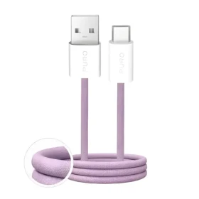 Puro Fabrik 2.0 ružová / Dátový kábel USB-A - USB-C / opletený / 10 W / 1,5 m