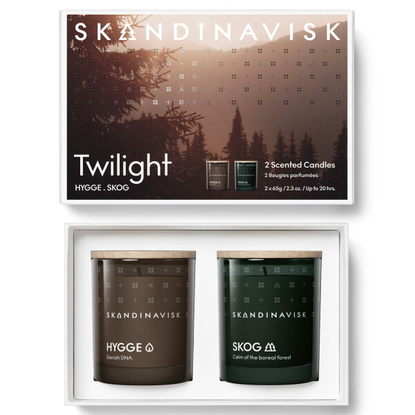 SKANDINAVISK Darčeková sada vonných sviečok Twilight 2 x 65 g