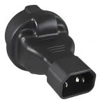 PremiumCord Adaptér IEC C14(M) - SCHUKO CEE 7/3(F) čierna / Redukcia / max. 10 A / 250 V (kpsr-05)