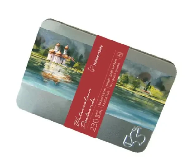 Hahnemühle Sada skicovacích pohľadníc v kovovom boxe 10.5x14.8cm/hrubý/30 listov/230 g (10650000)