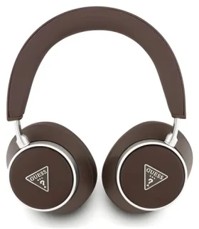 Guess PU Saffiano Triangle Logo hnedá / Bezdrôtové slúchadlá / ENC / do uší (57983127166)