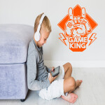 Veselá Stena Samolepka Game King Farba: oranžová, Veľkosť: 60 x 70 cm