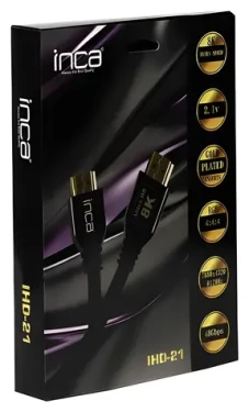 INCA HDMI 2.1 kábel 8K 2 m čierny / Kábel HDMI / 48 Gbit/s (IHD-21)