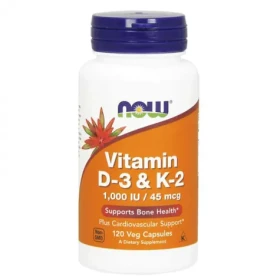 Vitamín D3 K2 - NOW Foods (120 kaps.) (6386-1-120caps)