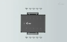 I-TEC USB-C/USB-A Metal Charging + Data HUB / USB hub / 10× USB-C / 15 W / Port / 180 W (CACHRGHUB10C)