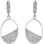 Hot Diamonds Strieborné oválne náušnice s diamantmi Horizon Topaz DE622