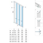 REA - Sprchové dvere Alex 80 REA-K0287