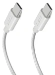 SBS USB-C - USB-C biela / Kábel / 100 W / Power Delivery / opletený / 1,5 m