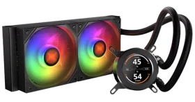 KRUX HydroGlance 240 LCD čierna / Komplet vodného chladenia / 2x 120mm / ARGB / LCD displej (KRXE003)