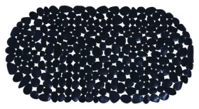 MSV GALETS protišmyková podložka do vane čierna / PVC / 99 x 39 cm