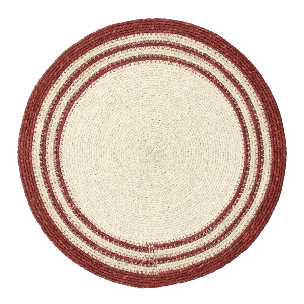 MADAM STOLTZ Prestieranie Seagrass Red/White Ø 35 cm