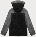 Čierno-oranžová voľne padnúca bunda s odnímateľnou kapucňou Vaston (SJ218-036#) odstíny černé L (40)