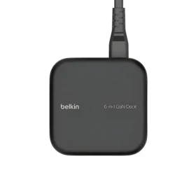 Belkin CONNECT INC018vfBK USB-C 6v1 Core GaN čierna / USB-C húb / 130W GaN / 96W PD (INC018VFBK)