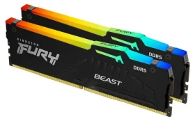 Kingston Fury Beast Black RGB 16GB (2x 8GB) DDR5 5600MHz/CL40/DIMM/ECC/XMP (KF556C40BBAK2-16)