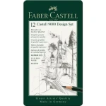 Faber-Castell Castell 9000 Design Set Grafitová ceruzka - plechová krabička 12 ks (119064)