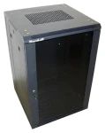 Xtendlan 18U/800x1000 čierna / Stojanový rozvádzač / 19" / sklenené dvere / plný chrbát (ECO-18U-8118-BLACK-S)