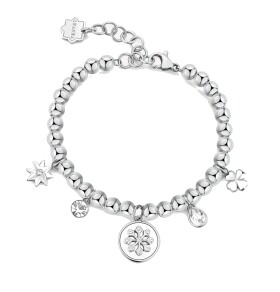 Brosway Oceľový guličkový náramok s príveskami Chakra BHKB244