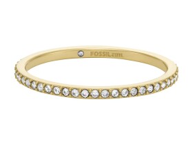 Fossil Trblietavý pozlátený prsteň Ellis Pavé JF04686710 54 mm