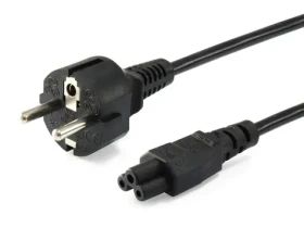 Equip CEE 7/7 - C5 čierny (112151) / Napájací kábel / 3 m / 250 V / 2,5 A (112151)