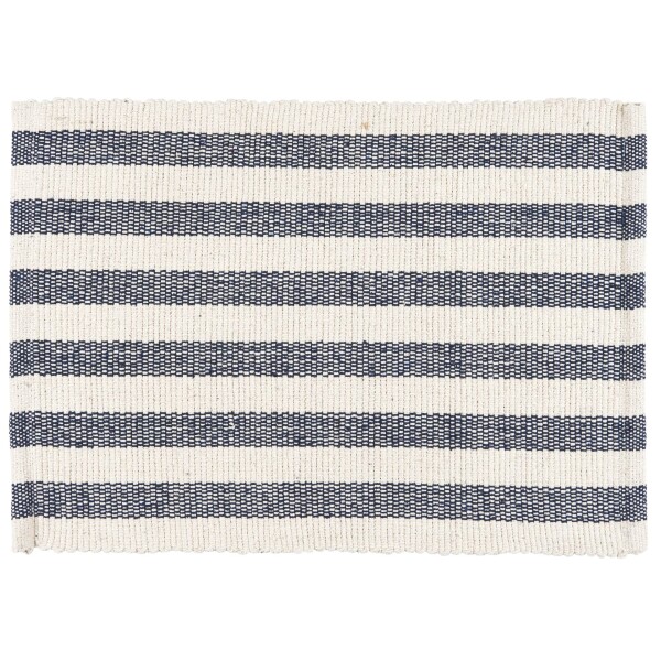 IB LAURSEN Bavlnené prestieranie Dark Blue Stripes