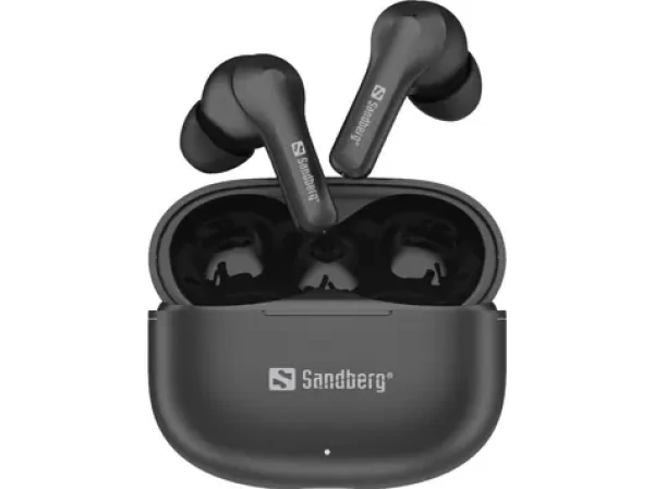 Sandberg Play'n Go Wireless Earbuds čierna / bezdrôtové slúchadlá s mikrofónom a puzdrom / BT 6.0