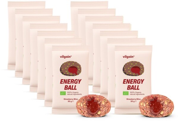 Vilgain Energy Ball BIO – 14× jahodový džem 30 g