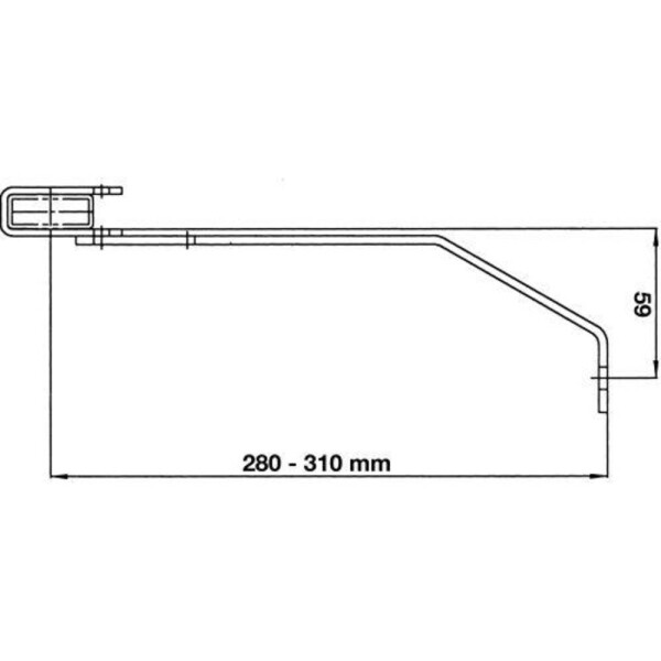 MUNK Günzburger Steigtechnik 60023 Nástenný držiak, pozinkovaná oceľ, nastaviteľný 280 - 330 mm 1 ks; 60023