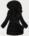 Čierna dámska bunda s kapucňou J Style (5M3231-392) odstíny černé L (40)