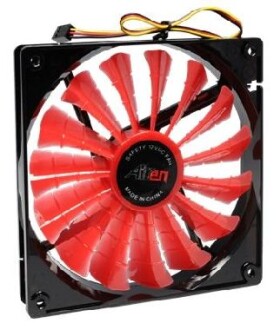 AIREN FAN hAiBridWings 140E ventilátor / 140 x 140 x 25mm / extrémne výkonný / 23.8 dBA / červená (AIREN - FHW140E)