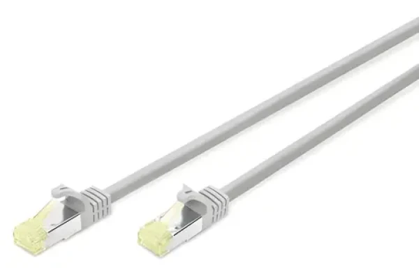 Digitus Cat 6A S/FTP sivý 5m / Patch kábel / LSZH / AWG 26/7 / PoE+ (DK-1644-A-050CL)