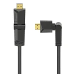 HAMA HDMI kábel otočný čierna / HDMI kábel / 1,5 m / pozlátený / Ethernet