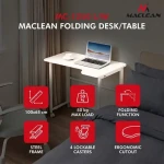 Maclean MC-1250 L/W biela / Skladací stôl / mobilný / 100x65 cm / rohový, L-tvar / nosnosť 50 kg (MC-1250 L/W)