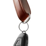 Kľúčenka Orbitkey Leather Cognac with Tan Stitching