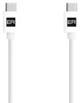 ER POWER kábel USB-C/USB-C 3A biely / Kábel / USB 2.0 / 1,2 m / 60 W (ERPWCC3A120-WH)